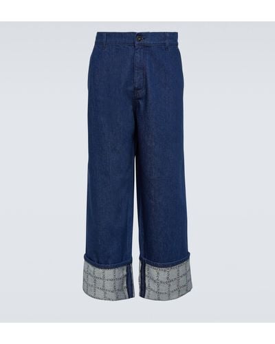 JW Anderson Turn Up Wide-leg Jeans - Blue