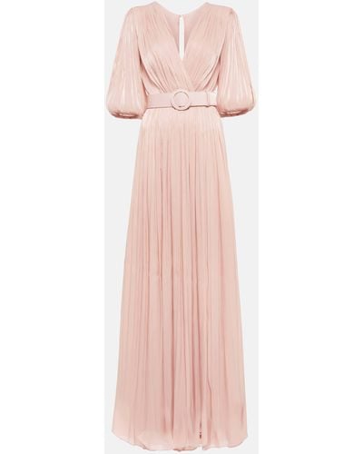 Costarellos Brennie Iridescent Georgette Gown - Pink