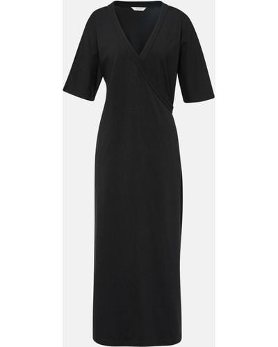 Max Mara Pisano Cotton-blend Jersey Midi Dress - Black