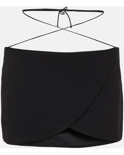 Monot Wrap Miniskirt - Black