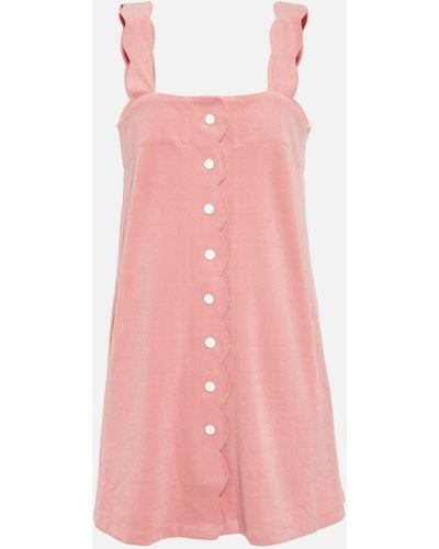 Marysia Swim Scalloped Cotton-blend Minidress - Pink