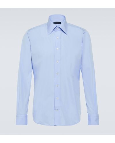 Thom Sweeney Cotton Shirt - Blue