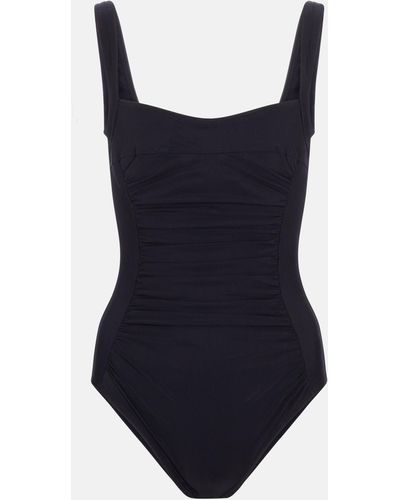 Karla Colletto Basics Ruched Swimsuit - Blue