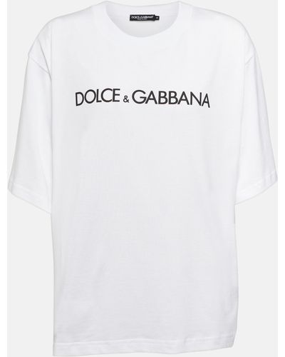 Dolce & Gabbana Logo Cotton Jersey T-shirt - White