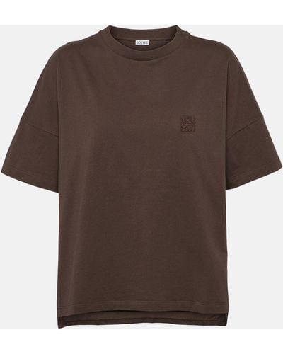Loewe Cotton Jersey T-shirt - Brown