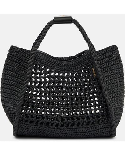 Max Mara Marine Medium Crochet Shoulder Bag - Black