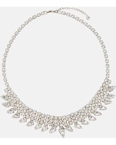 Jennifer Behr Audra Crystal-embellished Necklace - Metallic