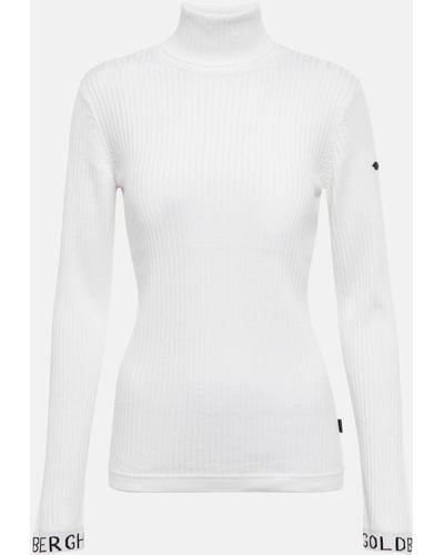 Goldbergh Mira Ribbed-knit Turtleneck Sweater - White