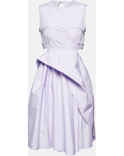 Cecilie Bahnsen Seero Cutout Cotton Minidress - Purple
