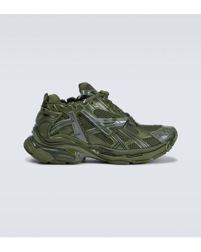 Balenciaga Runner Panelled Low-top Sneakers - Green