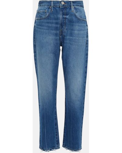 FRAME Le Original High-rise Straight Jeans - Blue