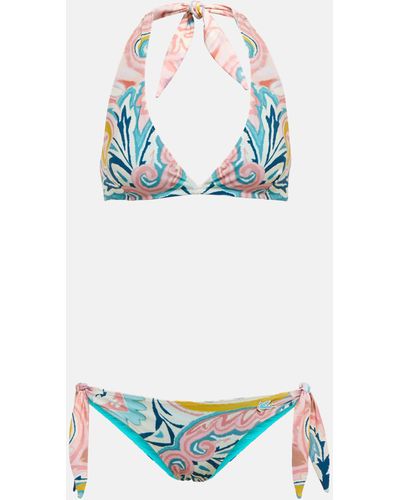 Etro Printed Bikini - Blue