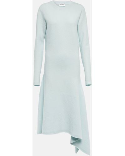 Jil Sander Wool Midi Dress - Blue