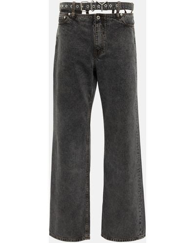 Y. Project Y Belt Wide-leg Jeans - Grey