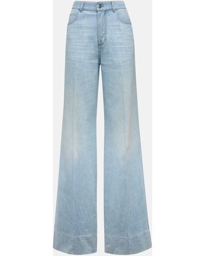 Bottega Veneta High-rise Wide-leg Jeans - Blue