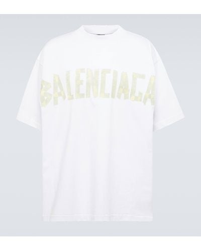 Balenciaga Tape Type Cotton T-shirt - White