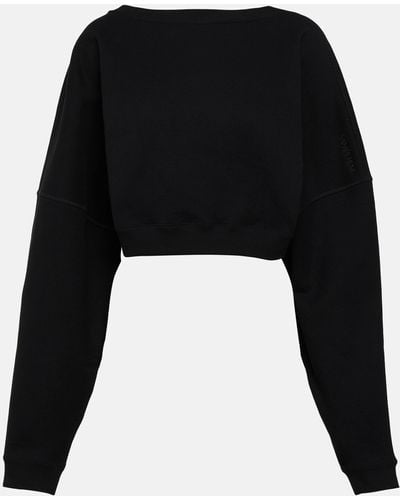 Saint Laurent Cotton Crew-Neck Sweatshirt - Black