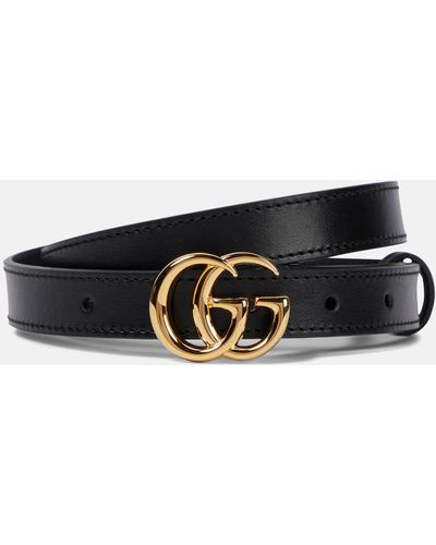 Gucci GG Leather Belt - Black