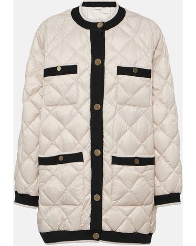 Max Mara The Cube Cardy Quilted Down Jacket - Natural