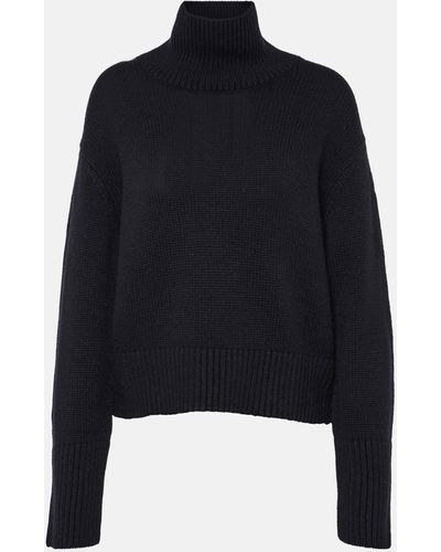 Lisa Yang Fleur Cashmere Turtleneck Sweater - Blue