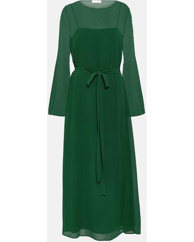 Chloé Silk Midi Dress - Green