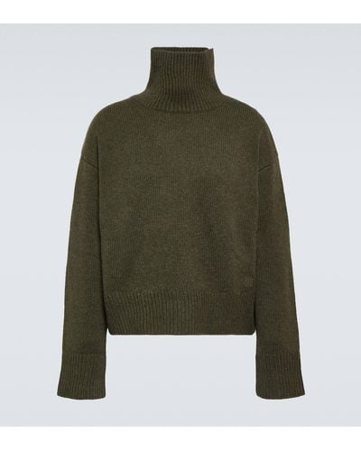 Givenchy Oversized Cashmere Turtleneck Sweater - Green
