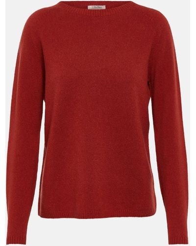 Max Mara Cashmere And Wool-blend Sweater - Red