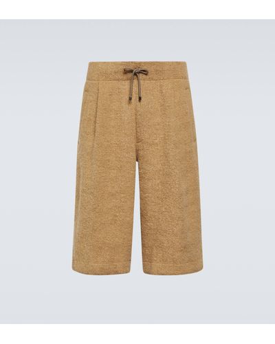 Dries Van Noten Jute-blend Shorts - Natural