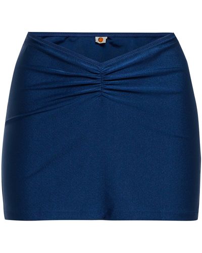 Tropic of C Xebe High-rise Ruched Miniskirt - Blue
