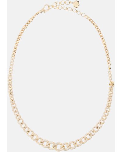 SHAY 18kt Gold Chainlink Necklace With Diamonds - Metallic