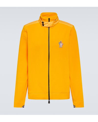 3 MONCLER GRENOBLE Logo Fleece Ski Jacket - Yellow