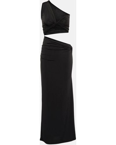 JADE Swim Yana One-shoulder Cutout Maxi Dress - Black