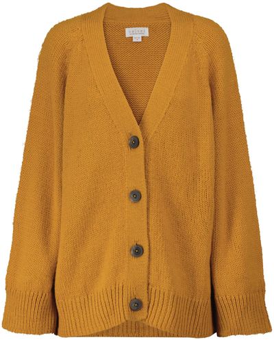 Velvet Kim Alpaca-blend Knit Cardigan - Yellow
