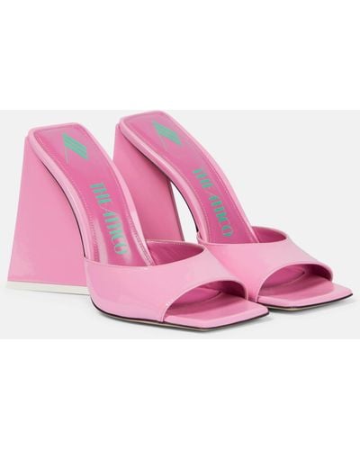 The Attico Devon Patent Leather Mules - Pink