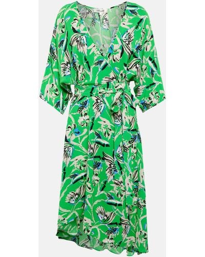 Diane von Furstenberg Eloise Faux-wrap Midi Dress - Green
