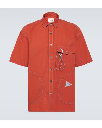 and wander Cotton-blend Shirt - Orange