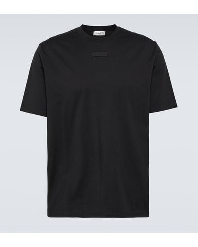Lanvin Logo Cotton Jersey T-shirt - Black
