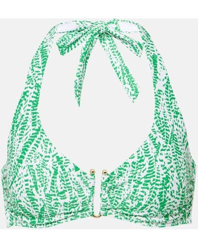 Heidi Klein Forte Dei Marmi Printed Bikini Top - Green