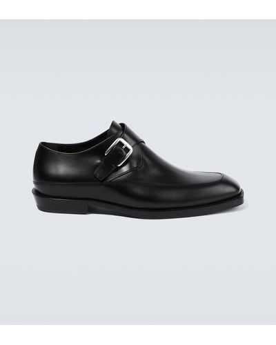 Dries Van Noten Leather Monk Shoes - Black