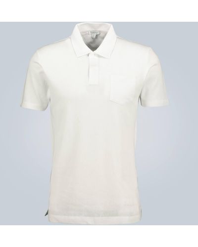 Sunspel Riviera Cotton Polo Shirt - White