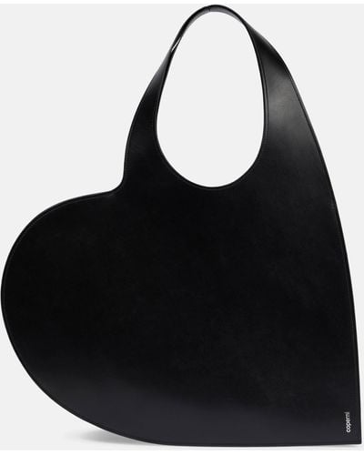 Coperni Heart Leather Tote - Black