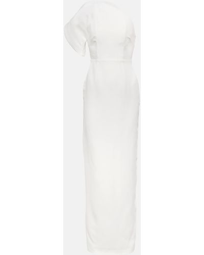 Roland Mouret Asymmetric Wool And Silk Gown - White