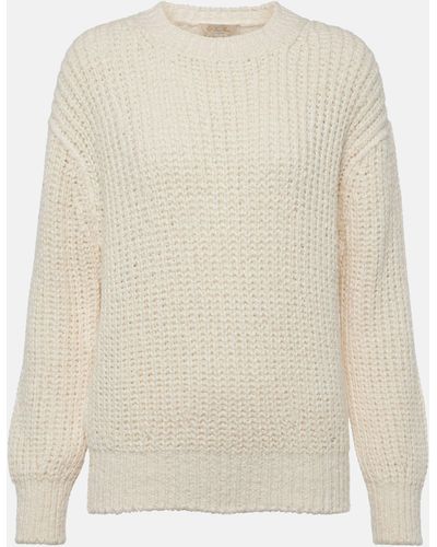Loro Piana Ribbed-knit Silk Sweater - White