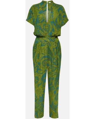 Poupette Becky Printed Jumpsuit - Green