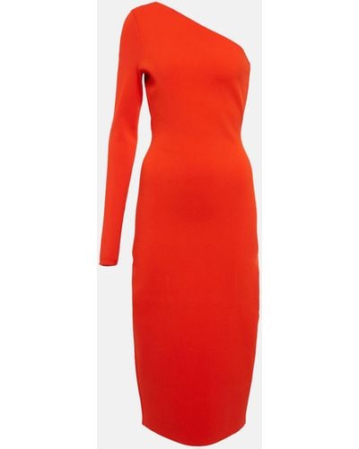 Victoria Beckham Vb Body One-shoulder Midi Dress - Red