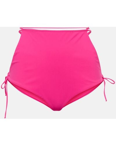 Nensi Dojaka Cutout High-rise Shorts - Pink