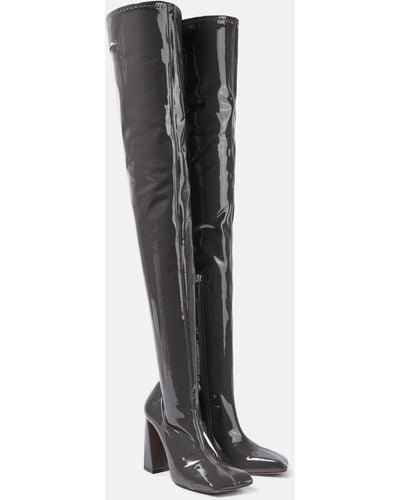 AMINA MUADDI Marine Stretch 95 Latex Over-the-knee Boots - Black