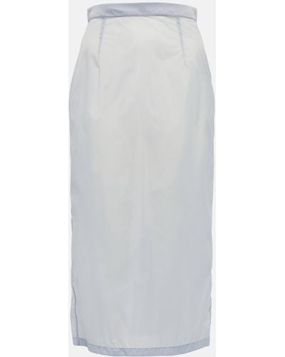 Maison Margiela Semi-sheer Midi Skirt - White