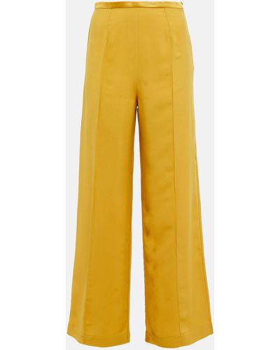 ‎Taller Marmo Wide-leg Satin Pants - Yellow