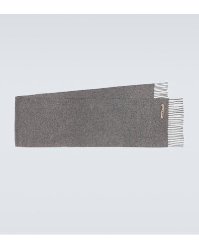Acne Studios Fringed Wool Scarf - Grey